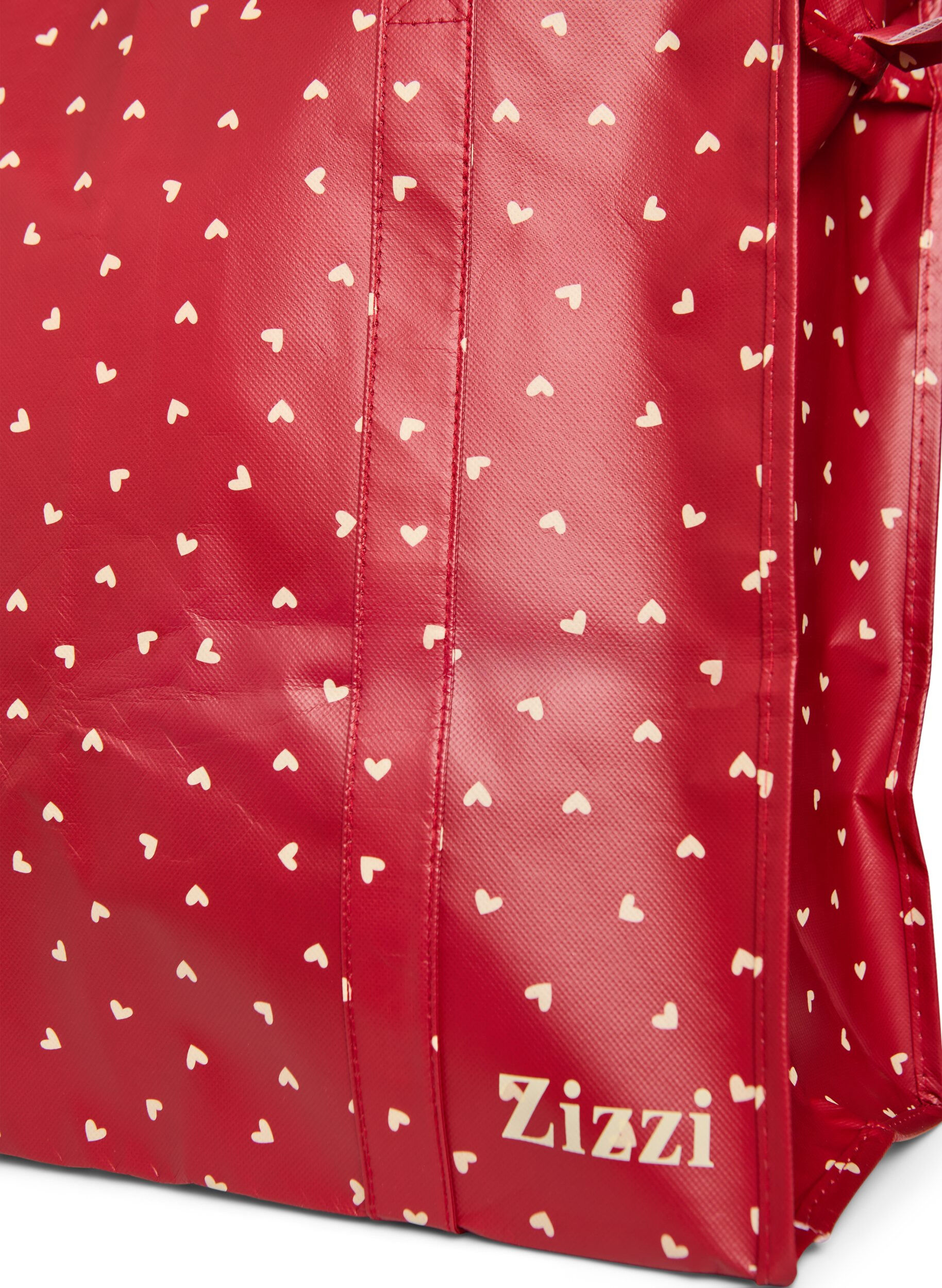 ZizziEinkaufstasche mit Rei&szlig;verschluss, Rot, Packshot image number 2