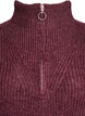 Strickpullover mit hohem Kragen und Rei&szlig;verschluss, Rot, Packshot image number 2