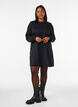 Kurzes Kleid aus Sweat mit Ballon&auml;rmeln, Schwarz, Model image number 1