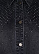 Jeansjacke mit Strasssteinen und großen Taschen auf der Vorderseite, Grau, Packshot image number 2