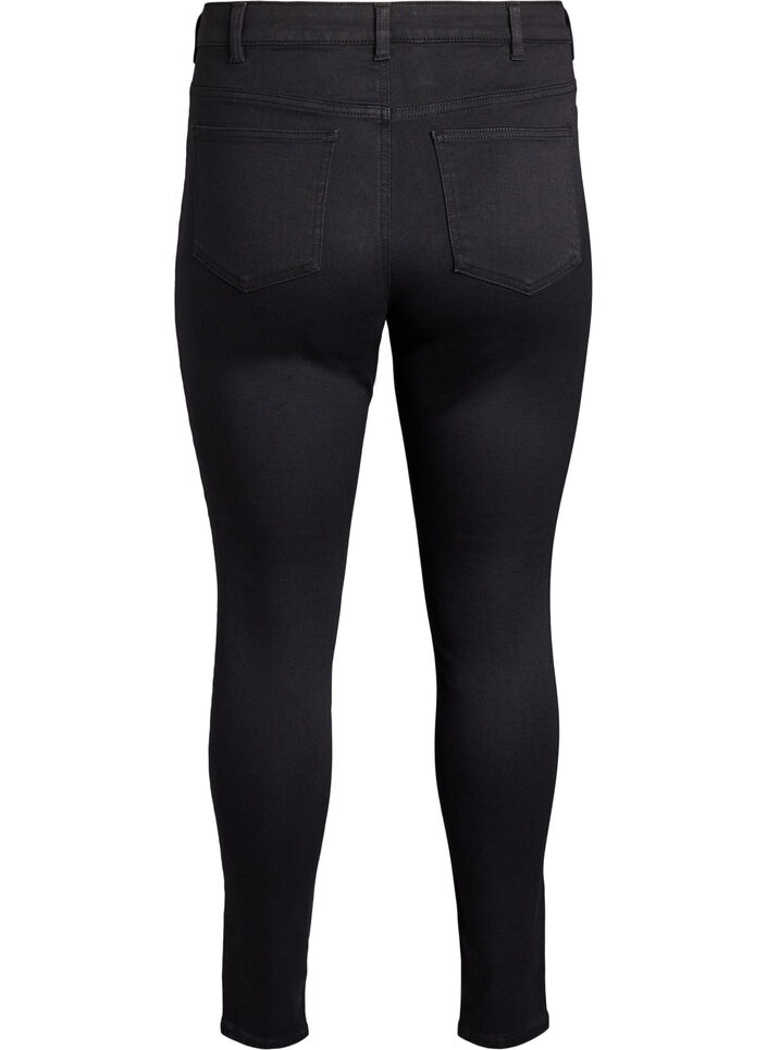Hoch taillierte super Slim Amy Jeans, Schwarz, Packshot image number 1