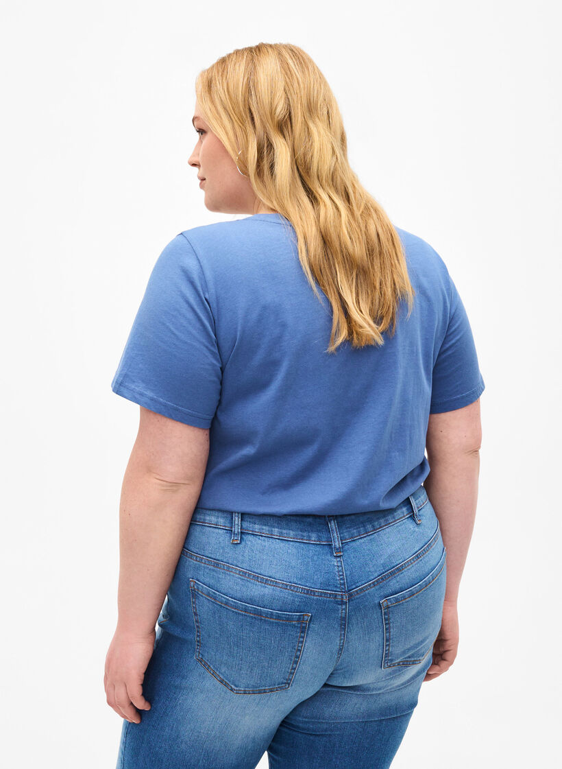 T-Shirt mit Text-Motiv, Moonlight B. W.Navy, Model image number 1