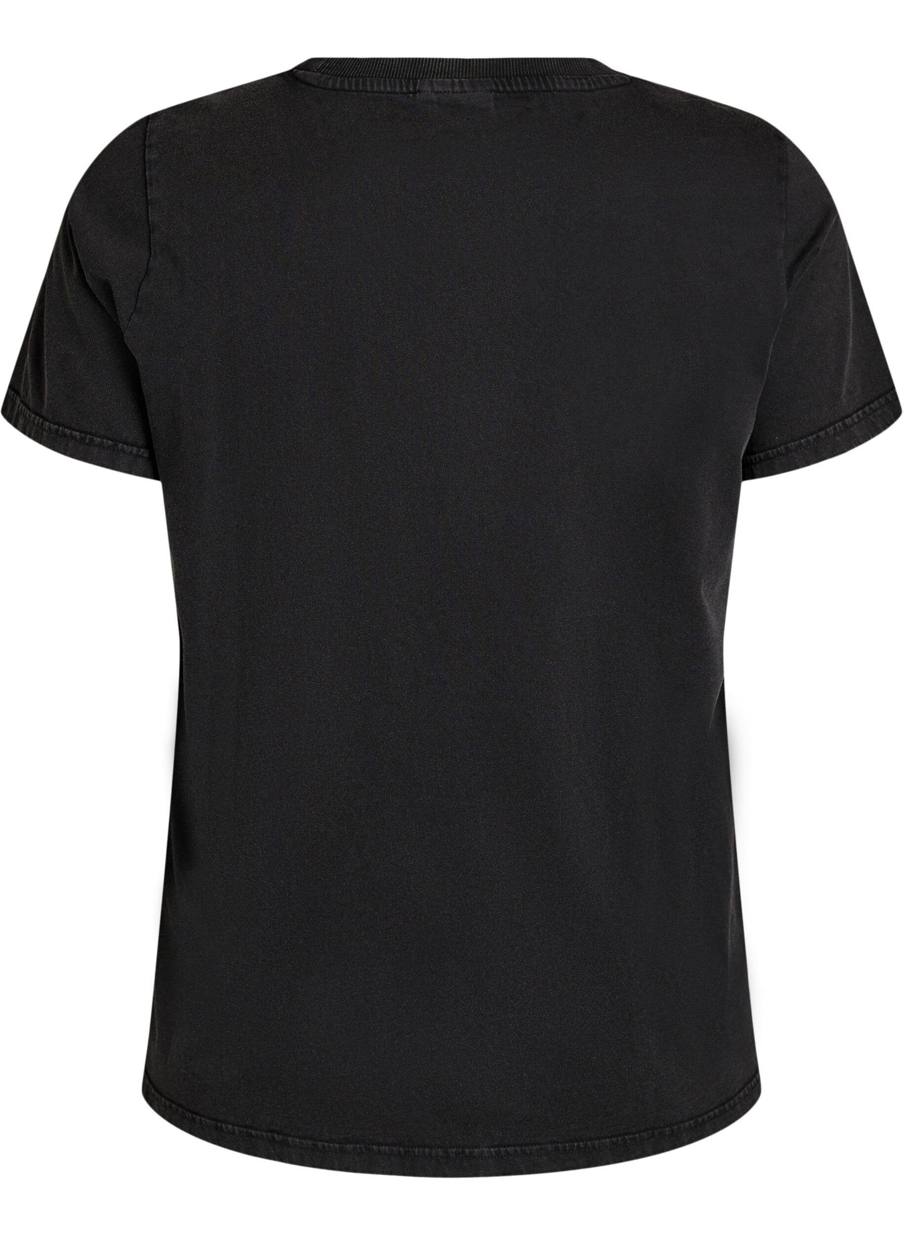 ZizziT-Shirt mit Hundeprint und Wasch-Optik, Grau, Packshot image number 1