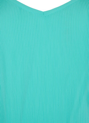 Plissiertes ärmelloses Top, Turquoise, Packshot image number 2