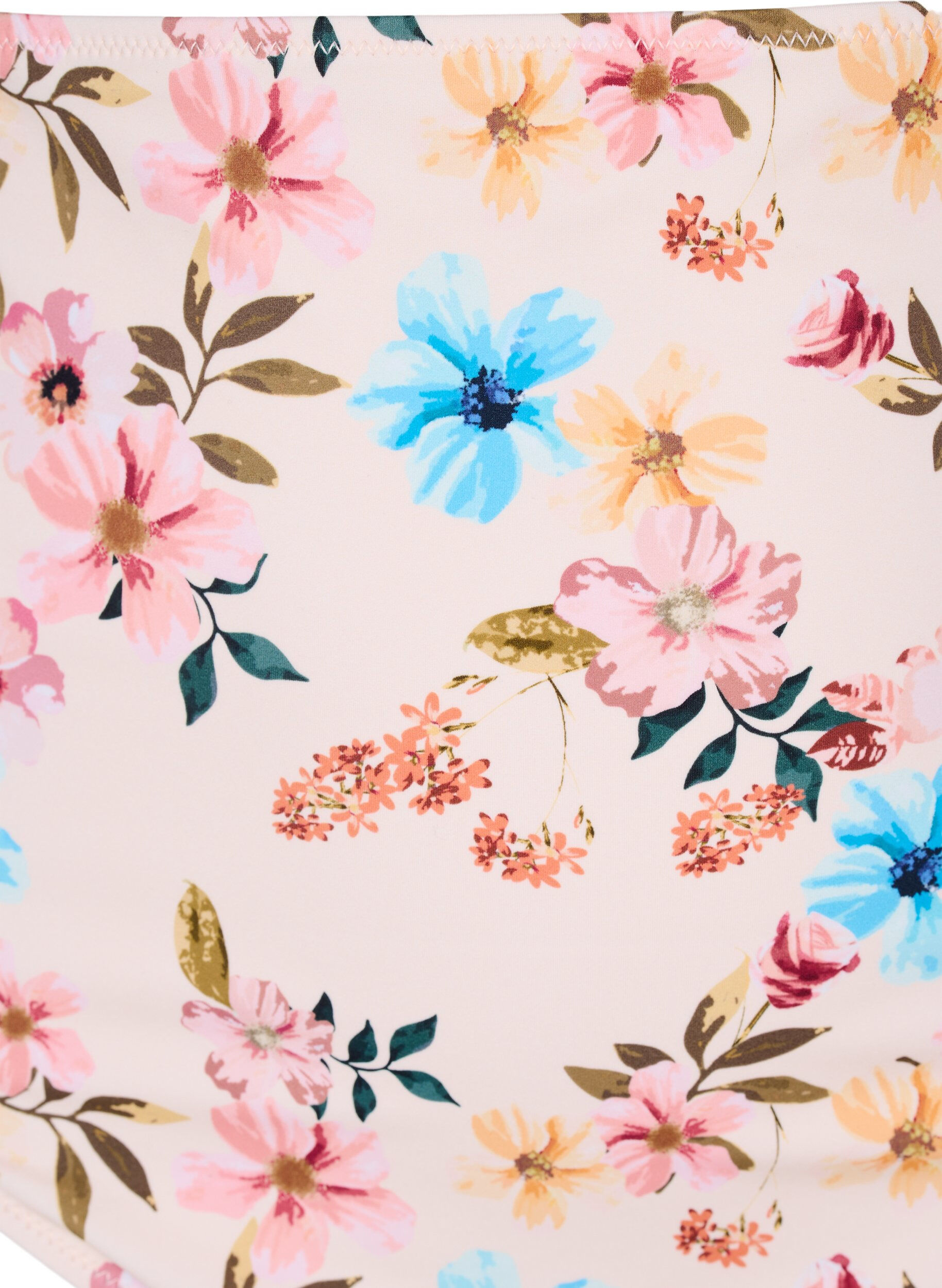 ZizziExtra hoch taillierter Bikini-Slip mit Blumenmuster, Beige, Packshot image number 2