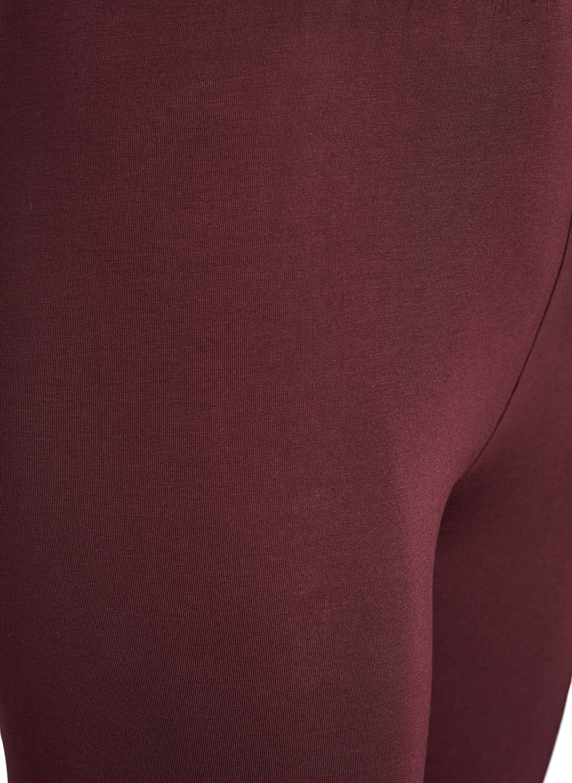 ZizziBasic Leggings aus Viskose, Dunkles Bordeaux, Packshot image number 2