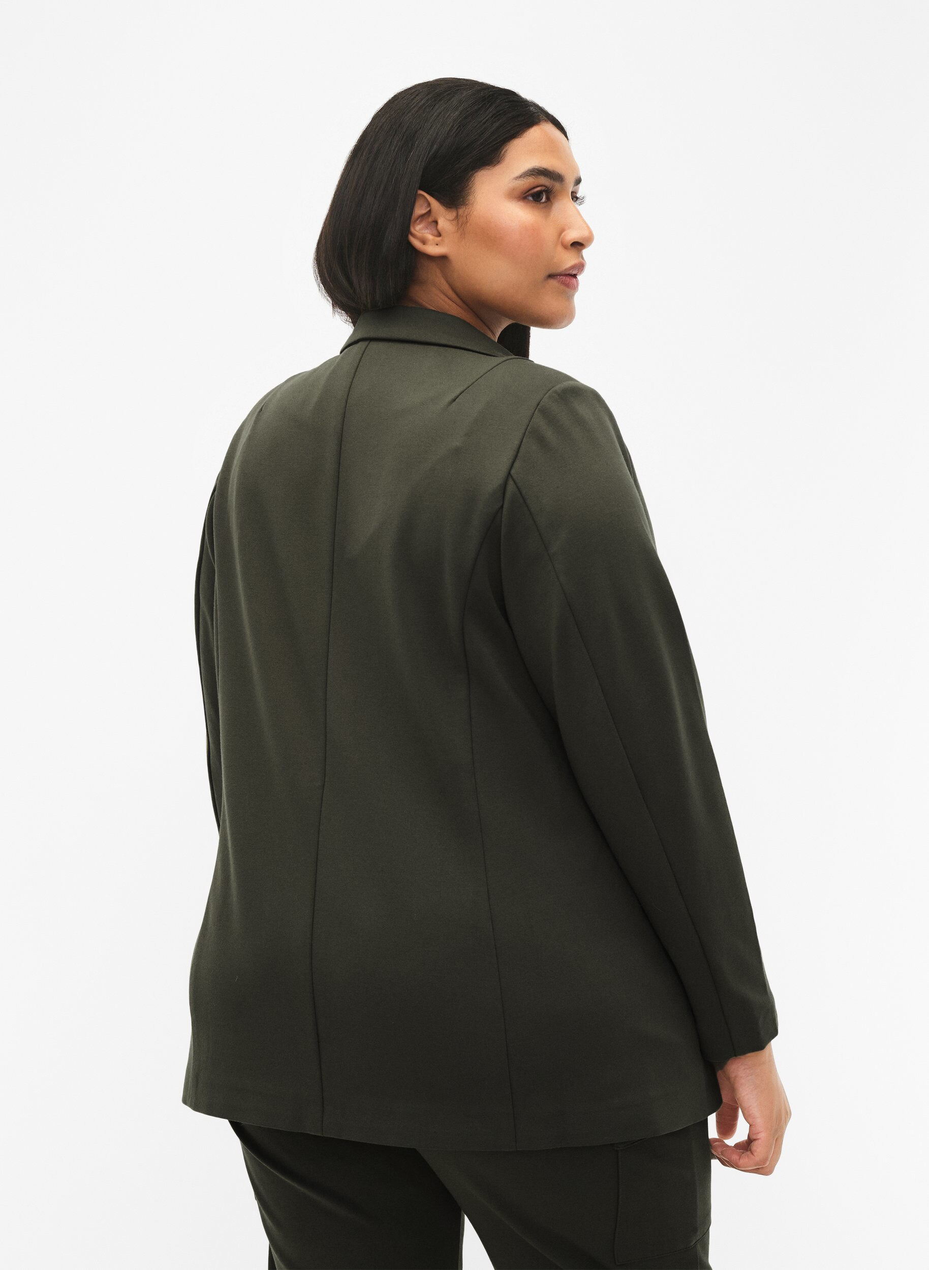 ZizziSchlichter Blazer mit Knopfverschluss, Gr&uuml;n, Model image number 1