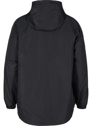 Kurze Jacke mit Reißverschluss und Kapuze, Black, Packshot image number 1