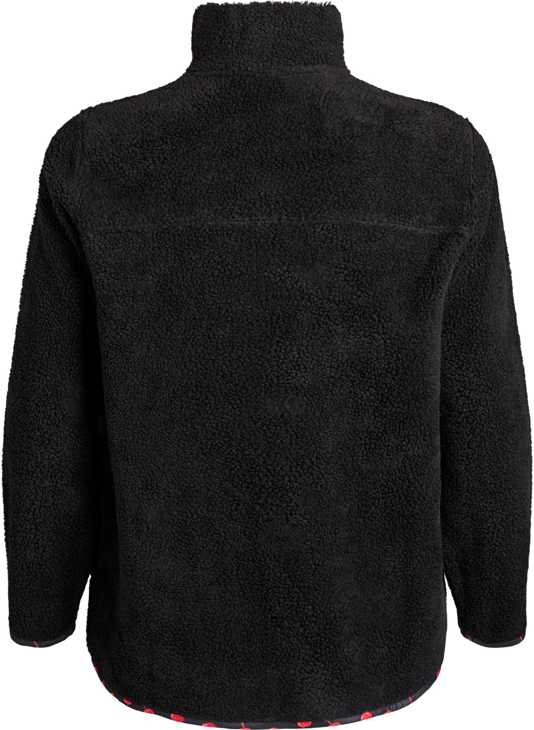ZizziJacke aus Teddyfleece mit Kirschdetails, Schwarz, Packshot image number 1