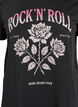 T-Shirt aus Bio-Baumwolle mit Rockprint, Schwarz, Packshot image number 2