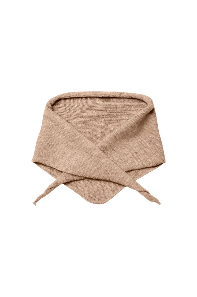 Gestricktes Dreieckstuch, Beige, Packshot
