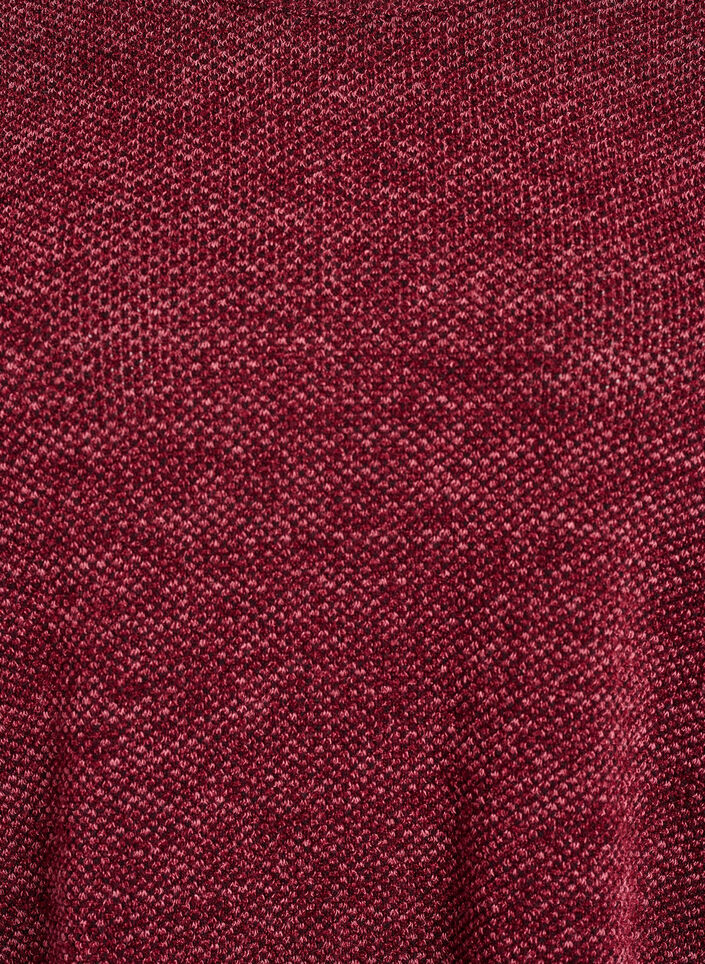 Lang&auml;rmelige Bluse mit Struktur, Dunkles Bordeaux, Packshot image number 2