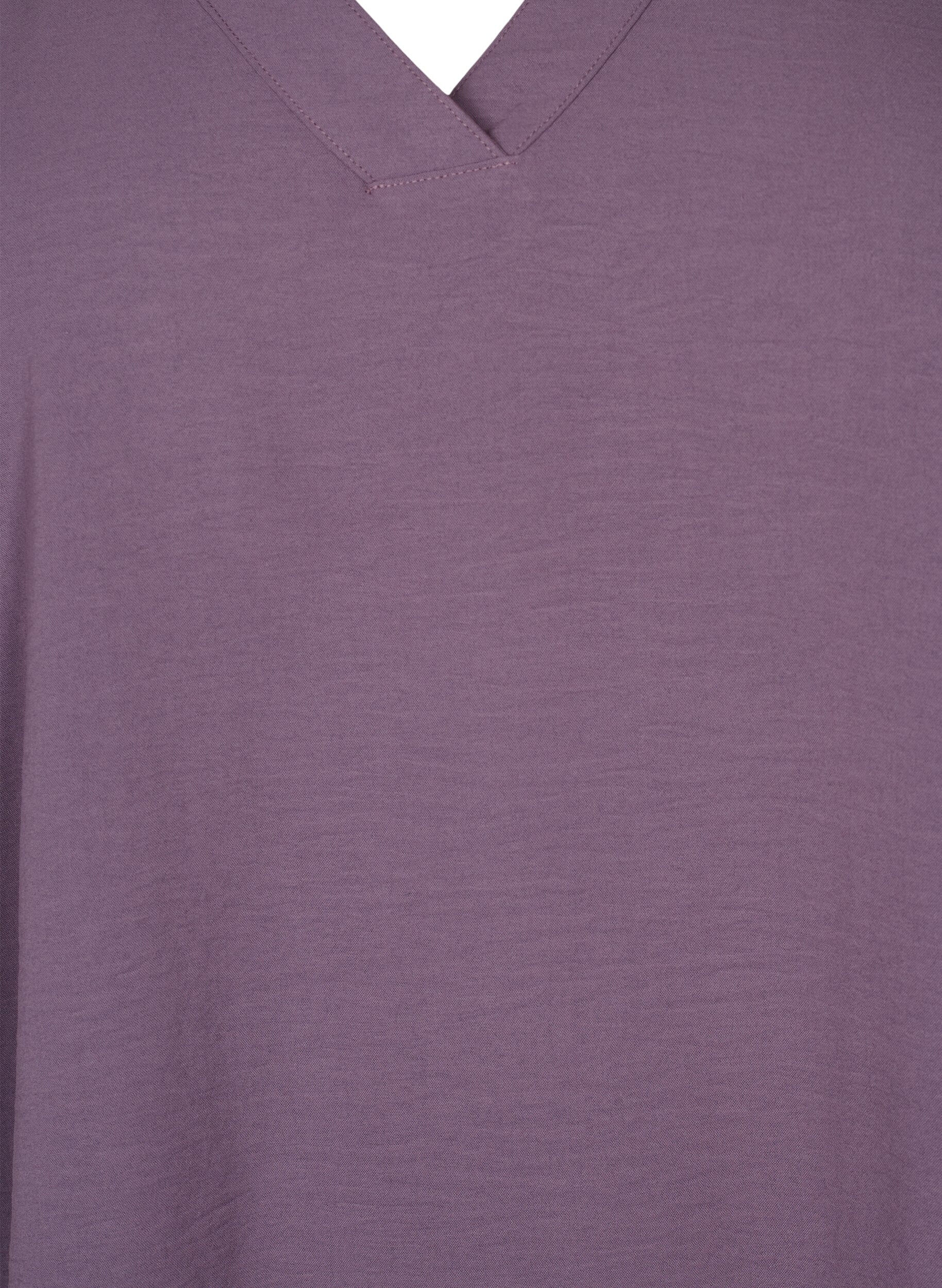 ZizziKurz&auml;rmelige Bluse mit A-Form, Vintage Violet, Packshot image number 2