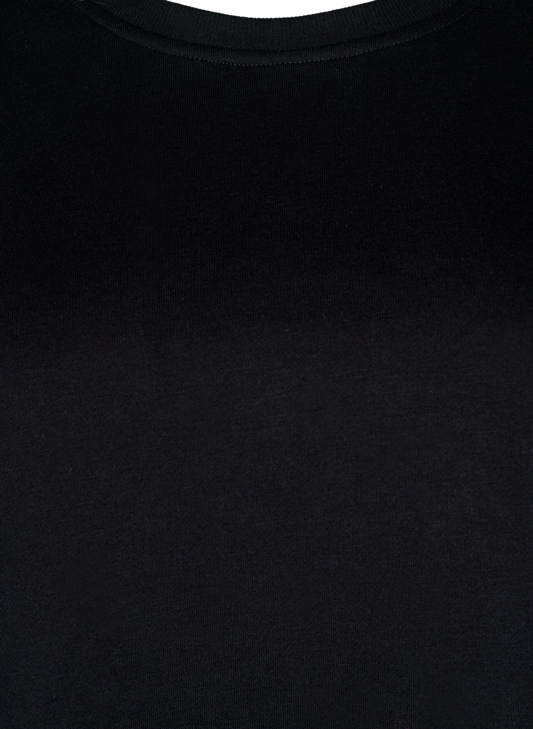 ZizziSweatshirt mit aufgestickten Cut-Outs, Black, Packshot image number 2