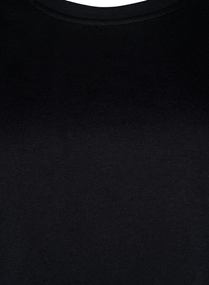 Sweatshirt mit aufgestickten Cut-Outs, Black, Packshot image number 2