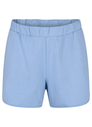 Einfarbige Shorts mit Taschen, Faded Denim, Packshot image number 0