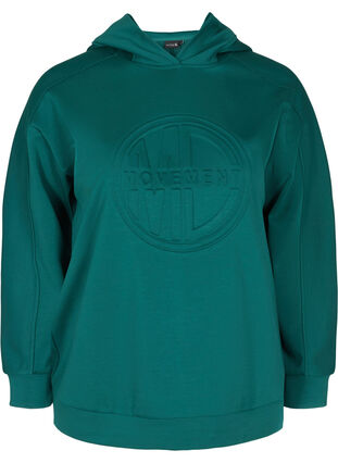 Lockeres Sweatshirt mit Kapuze, Deep Teal, Packshot image number 0