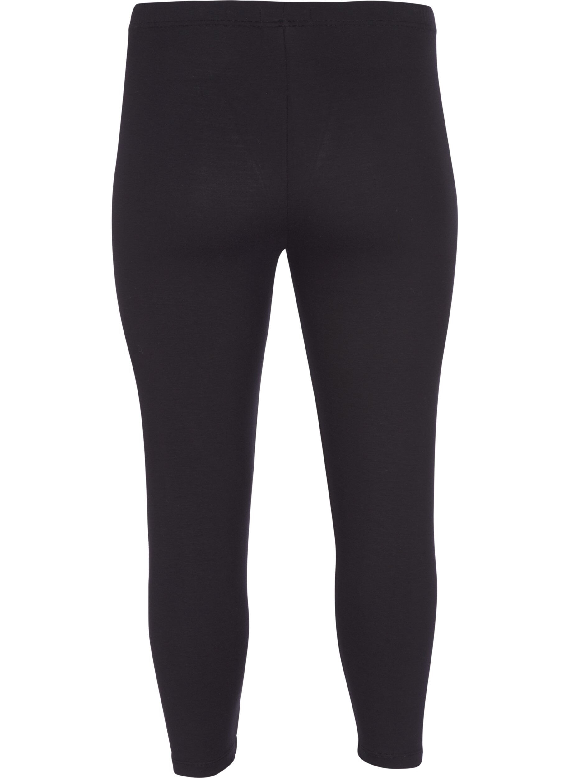 ZizziBasic 3/4-Leggings aus Viskose, Schwarz, Packshot image number 1