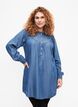 Langarm-Tunika aus TENCEL™ Lyocell, Medium Blue denim, Model image number 0