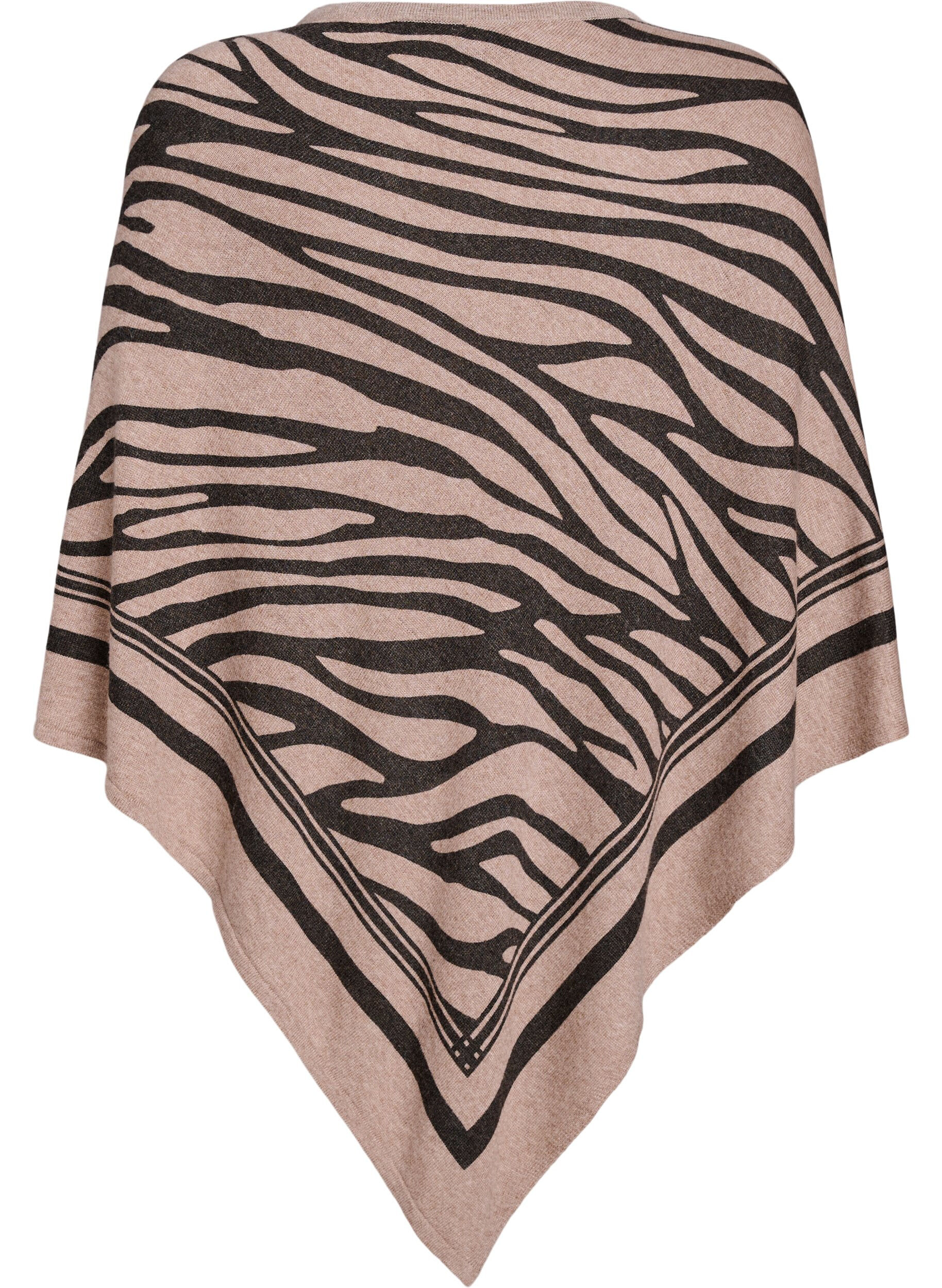 ZizziFeinstrickponcho, Schwarz, Packshot image number 1