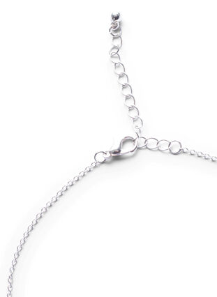 Silberfarbene Halskette mit Anhänger, Silver, Packshot image number 2