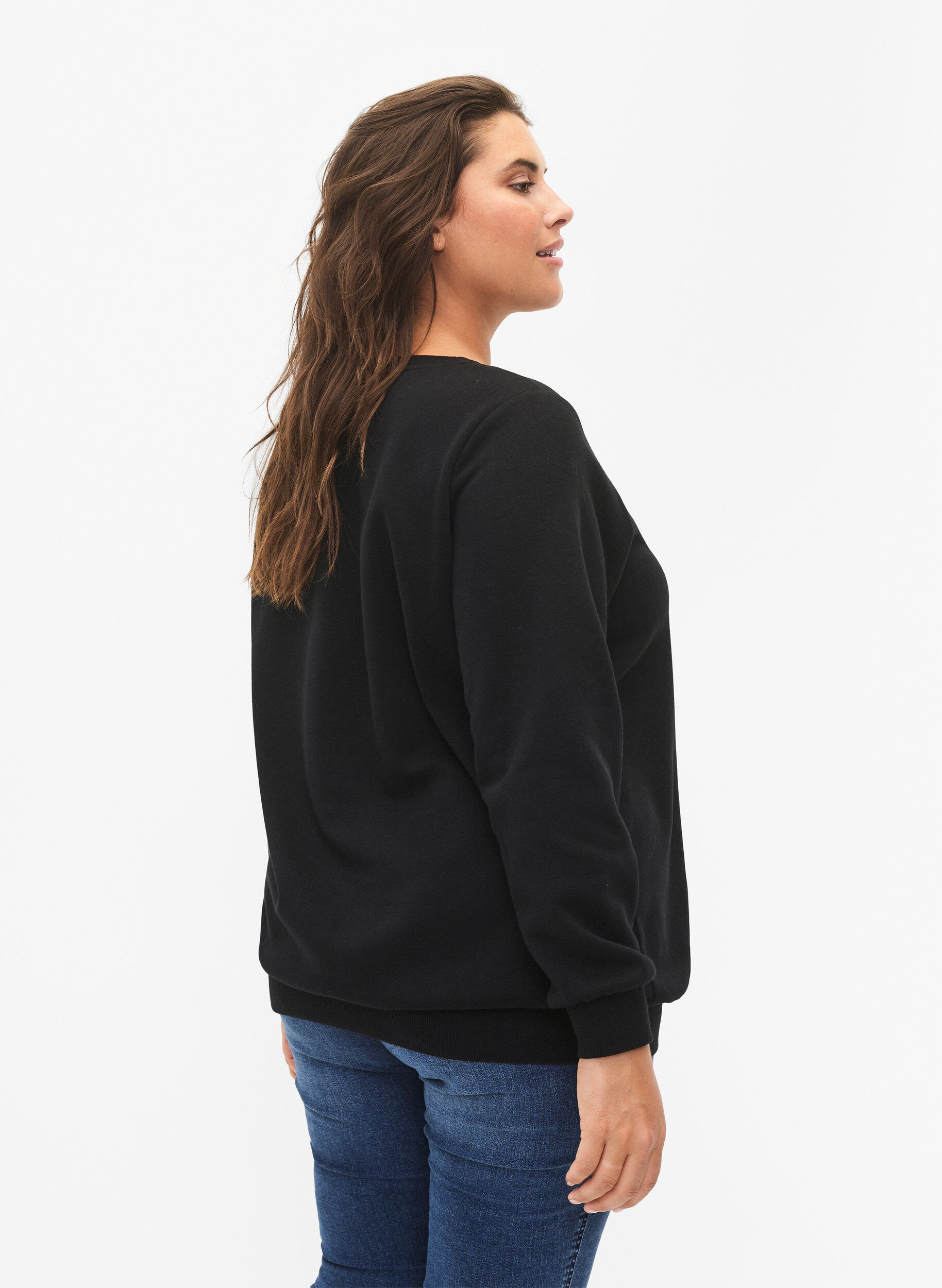 ZizziWeihnachts-Sweatshirt, Black LOADING, Model image number 1