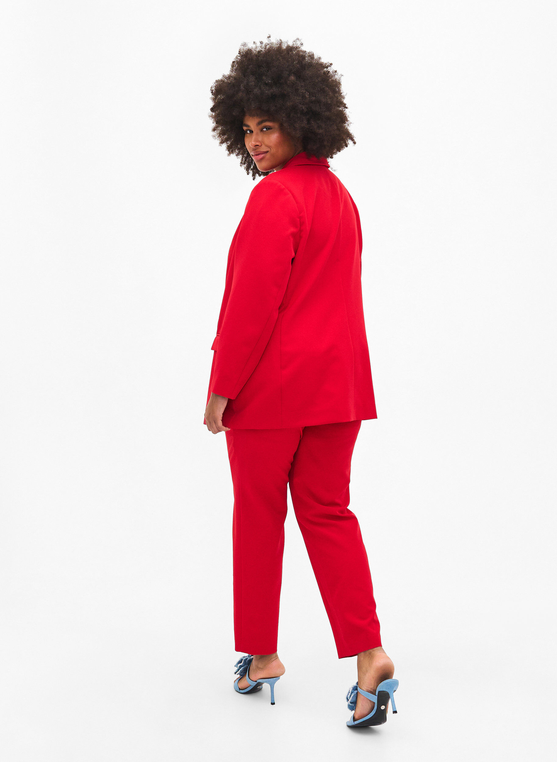 ZizziAnzugjacke mit goldenen Kn&ouml;pfen und Taschen, Tango Red, Model image number 1