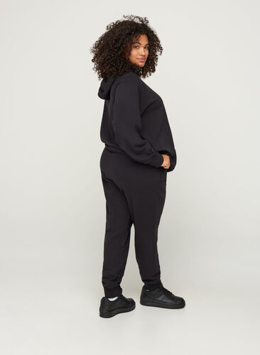 Baumwollsweatpants mit Taschen, Black, Model image number 0