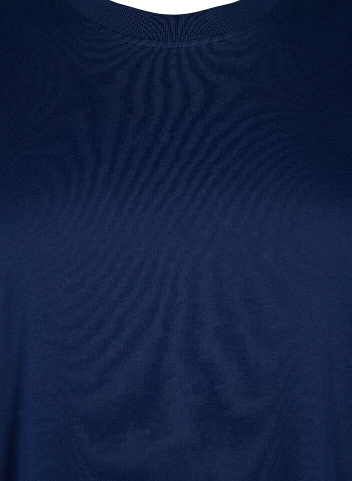Basic-T-Shirt aus Baumwolle mit Rundhalsausschnitt, Blau, Packshot image number 2