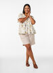 Bluse aus Leinen und Viskose mit V-Ausschnitt und Knopfverschluss, Wei&szlig;, Model image number 1