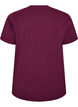 T-Shirt mit gebl&uuml;mter Stickerei und Strasssteinen, Lila, Packshot image number 1