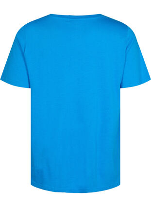 Kurzärmeliges T-Shirt mit A-Linie, French Blue, Packshot image number 1