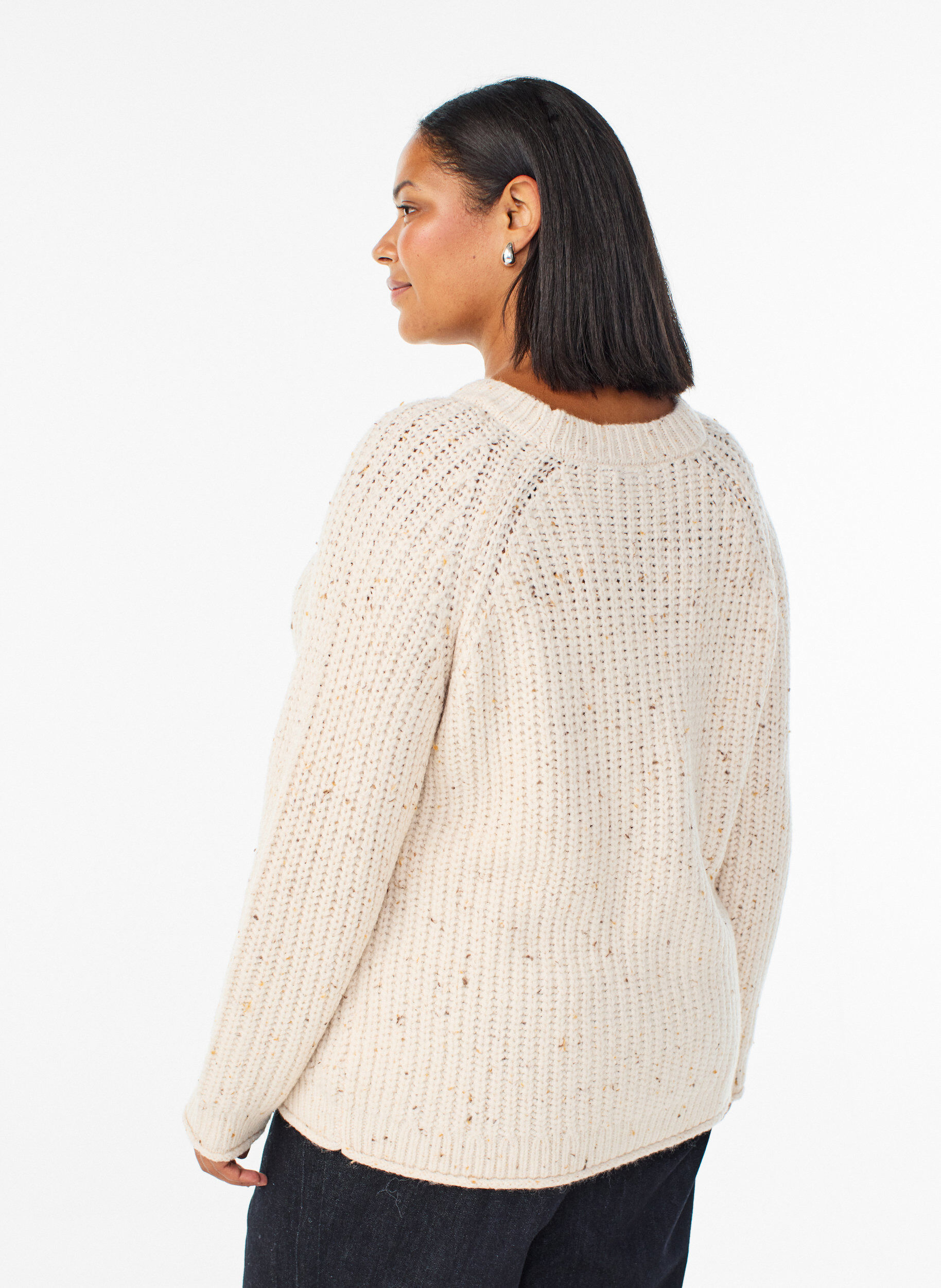 ZizziStrickpullover mit Raglan&auml;rmeln, Beige, Model image number 2