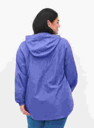 Kurze Jacke mit Kapuze und verstellbarer Saum, Purple Opulence, Model image number 1