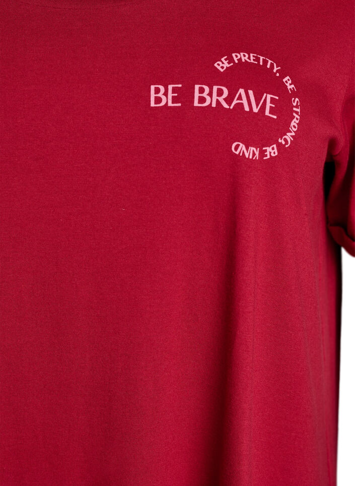 Kurzärmeliges Nachthemd aus Bio-Baumwolle, Rot, Packshot image number 2