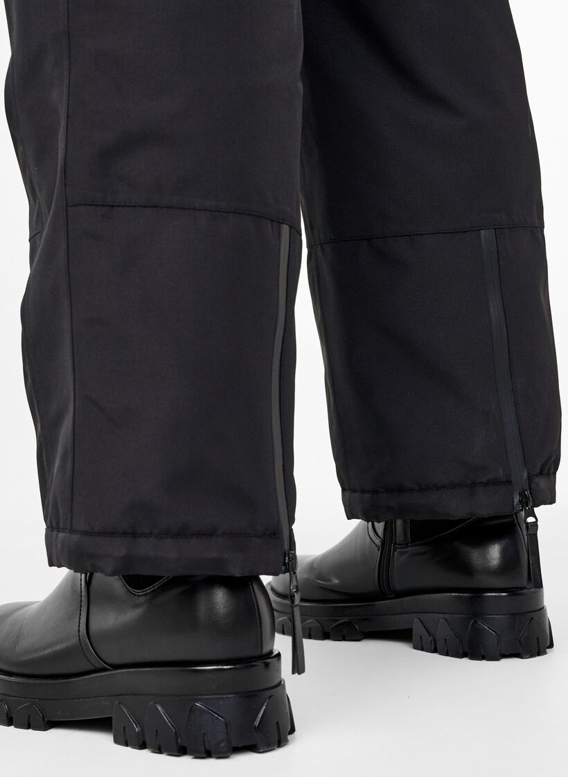 Skihose mit Taschen und verstellbarer Taille, Schwarz, Model image number 4