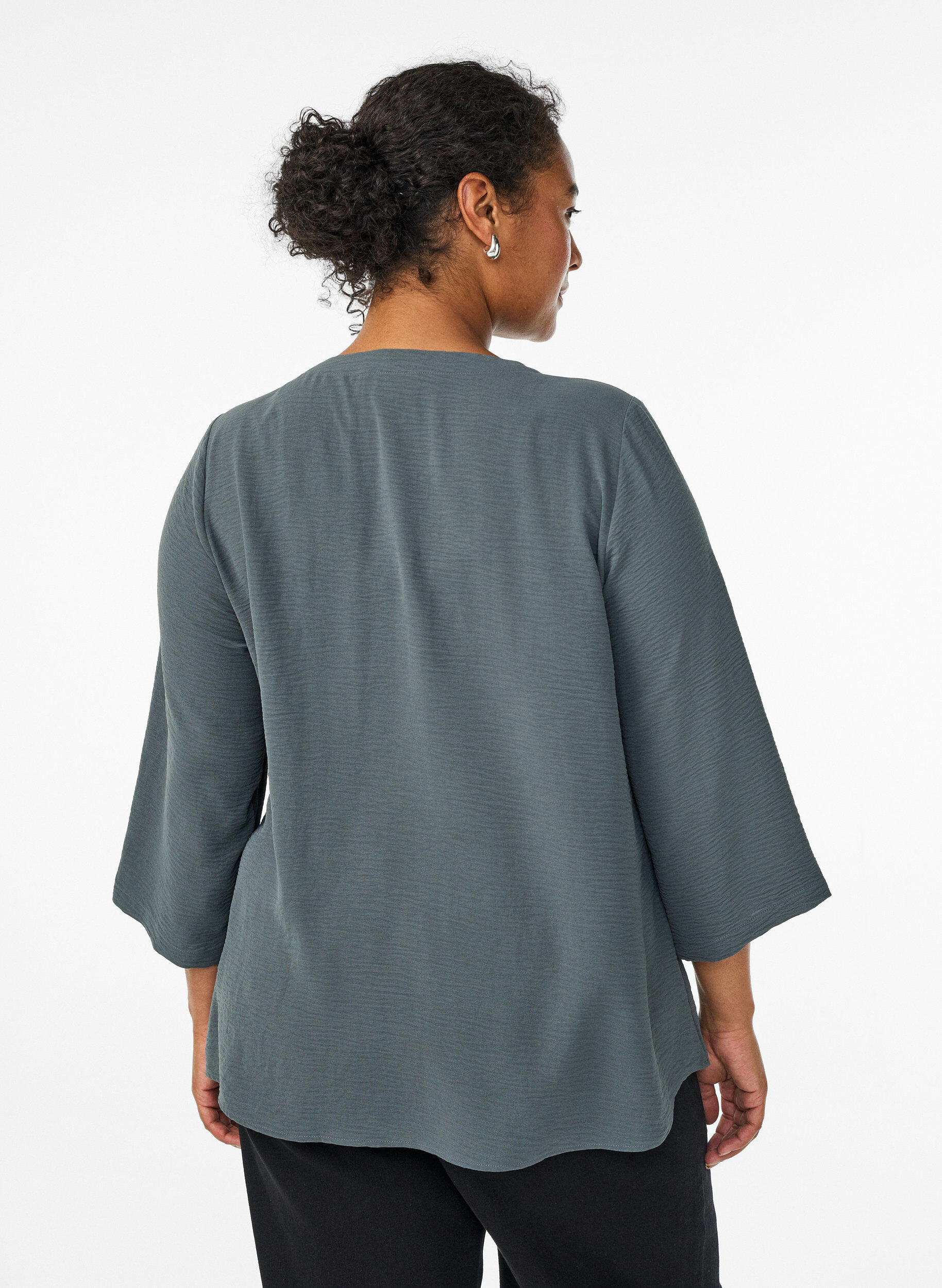 ZizziBluse mit 3/4-&Auml;rmeln, Gr&uuml;n, Model image number 2