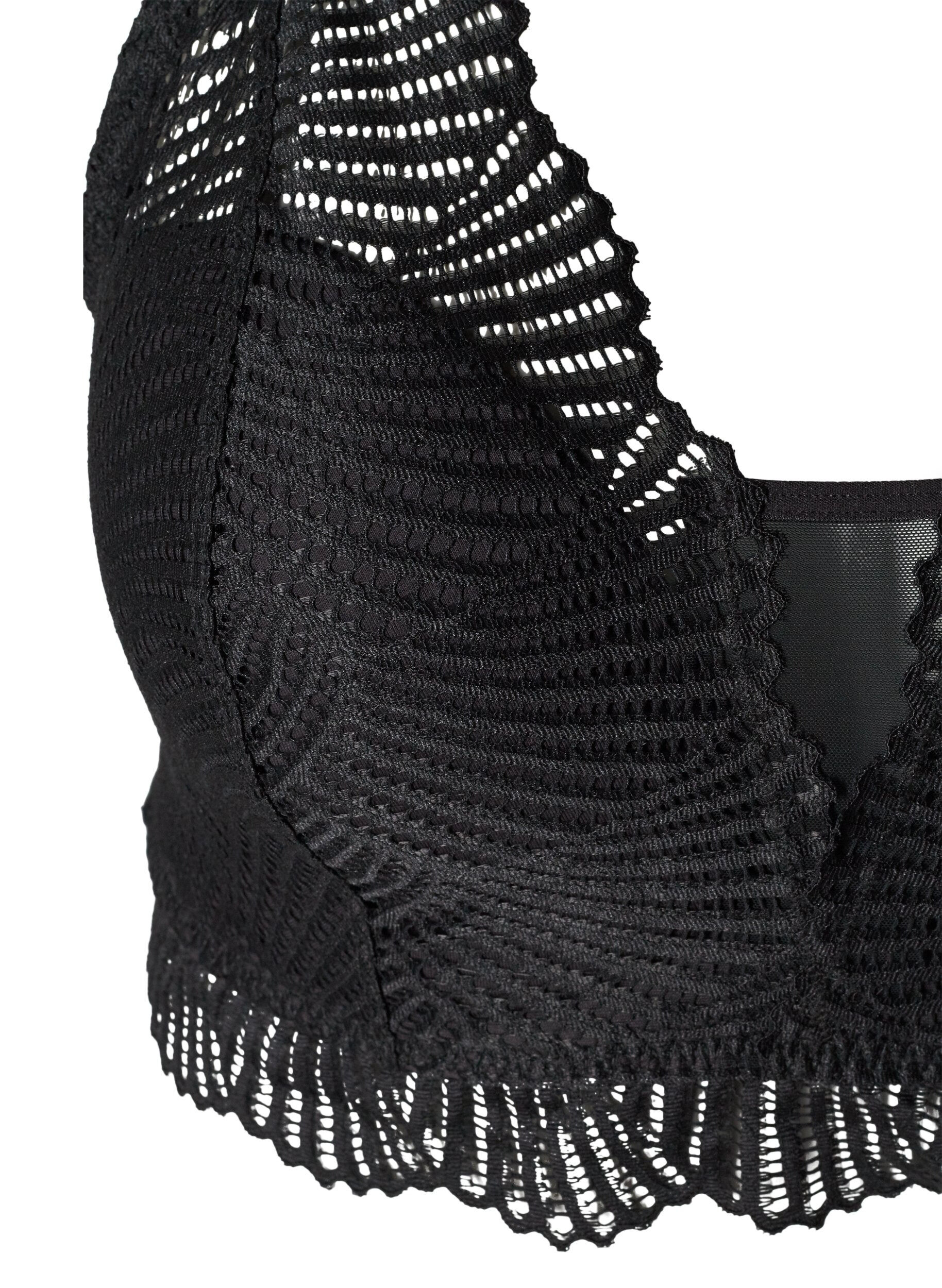 ZizziSpitzen-BH mit weicher Wattierung, Black, Packshot image number 2
