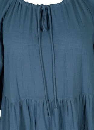 Baumwoll-Kleid mit 3/4 Ärmeln und Binde-Detail, Bering Sea, Packshot image number 2