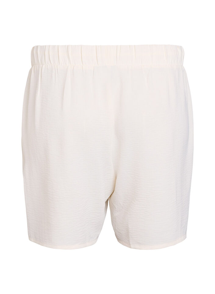 Kurze Hose mit Taschen und elastischem Bund, Vanille, Packshot image number 1