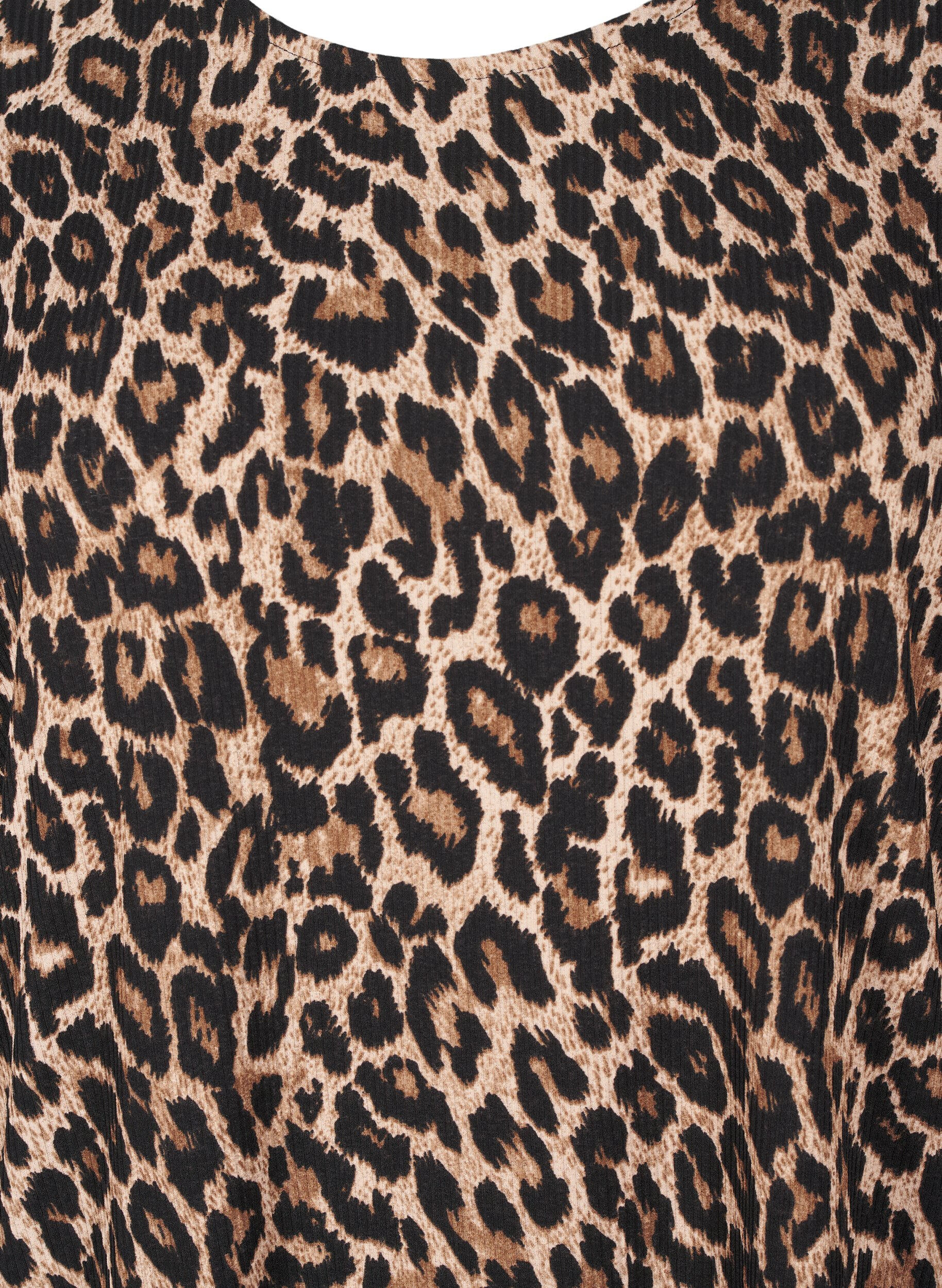 ZizziBluse mit langen &Auml;rmeln und Leopardenmuster, Braun, Packshot image number 2