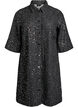 Kleid aus Denim mit Pailletten und 3/4-&Auml;rmeln, Schwarz, Packshot image number 0