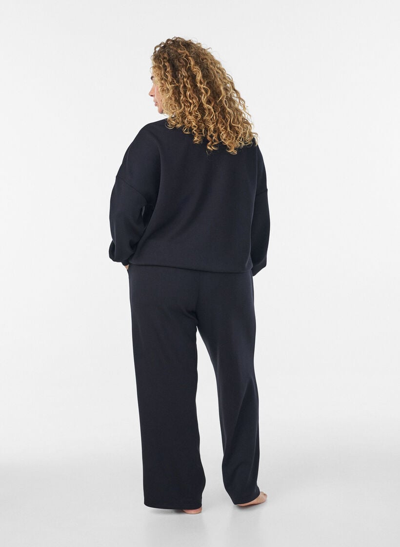Cardigan aus Jersey mit Rei&szlig;verschluss und hohem Kragen, Schwarz, Model image number 2