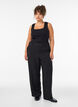 Weite Anzughose mit hoher Taille, Schwarz, Model image number 0