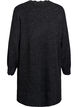 Gestricktes Minikleid mit gewelltem Saum und Schlitzen, Grau, Packshot image number 1