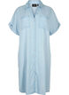 Kurzarm-Shirtkleid aus Lyocell (TENCEL™), Light blue denim, Packshot image number 0