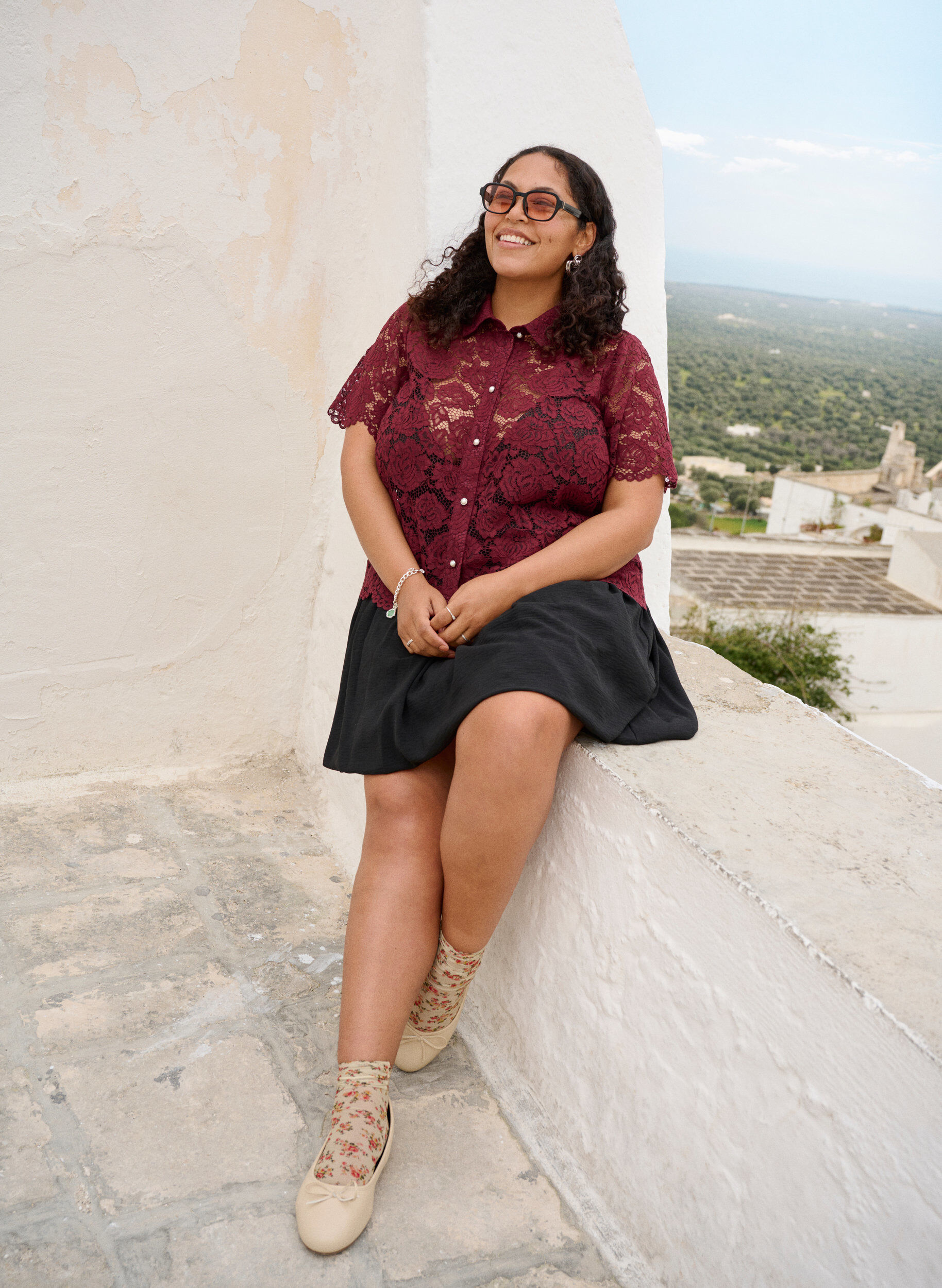 ZizziKurzer Ballonrock mit elastischem Bund, Schwarz, Image image number 0