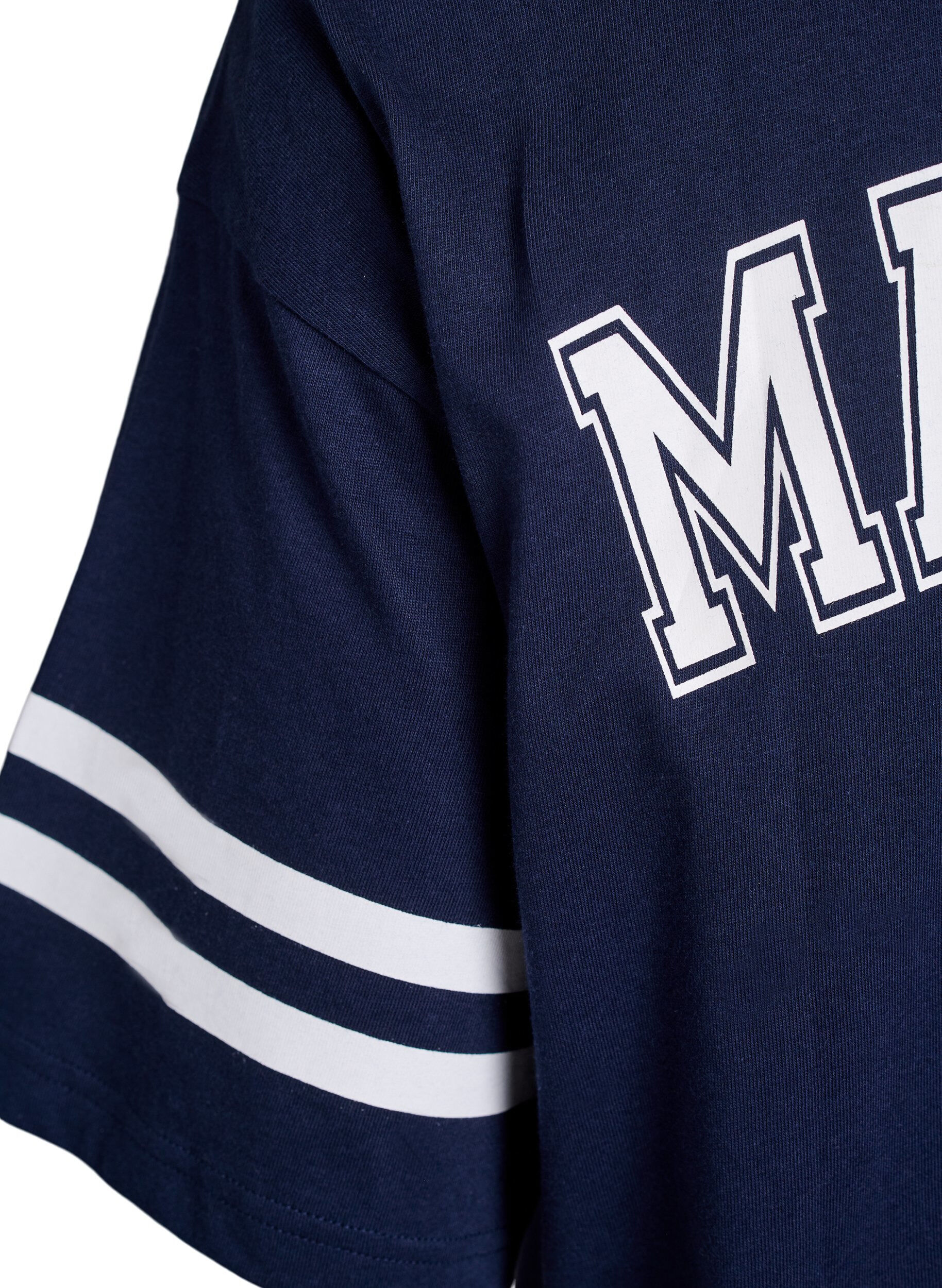 ZizziSportliches T-Shirtkleid aus Baumwolle, Blau, Packshot image number 4