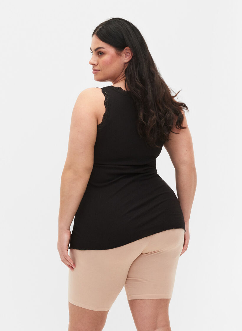 2er-Pack Radlershorts aus Viskose, Beige, Model image number 2