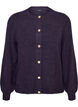 Strickjacke aus weichem Strick mit goldfarbenen Kn&ouml;pfen, Lila, Packshot image number 0